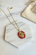 Virgencita milagrosa mini rojo