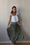 Falda bámbula zigzag militar