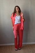 Pantalón de raso coral