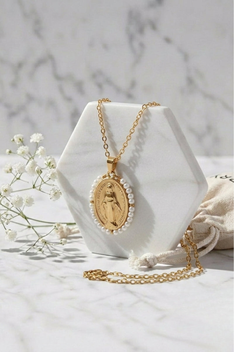 Virgencita milagrosa grande blanca