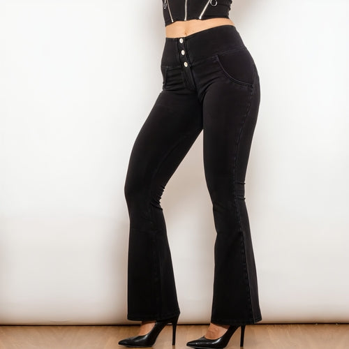 DenimDare™ High Waist Jeans Women NOIR