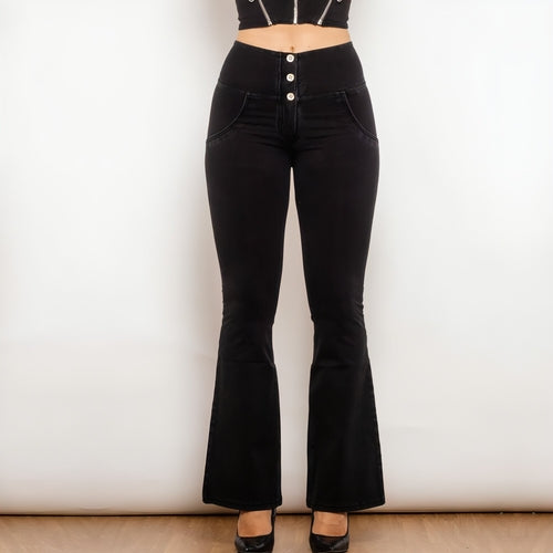 DenimDare™ High Waist Jeans Women NOIR