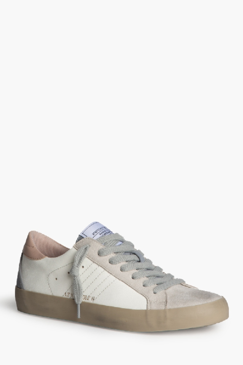Zapatilla Deportiva Retro Mujer Blanca y Rosa - Estilo Casual