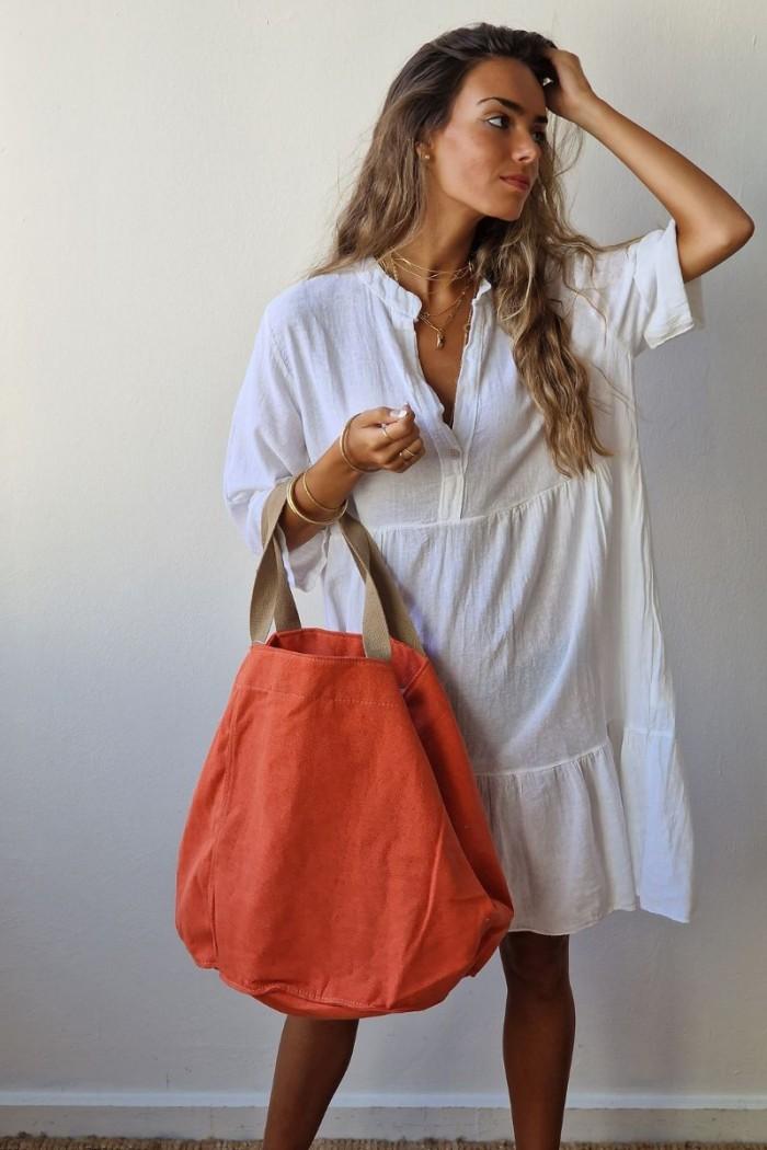 Bolso de playa oversize mandarina red con opción de personalizar