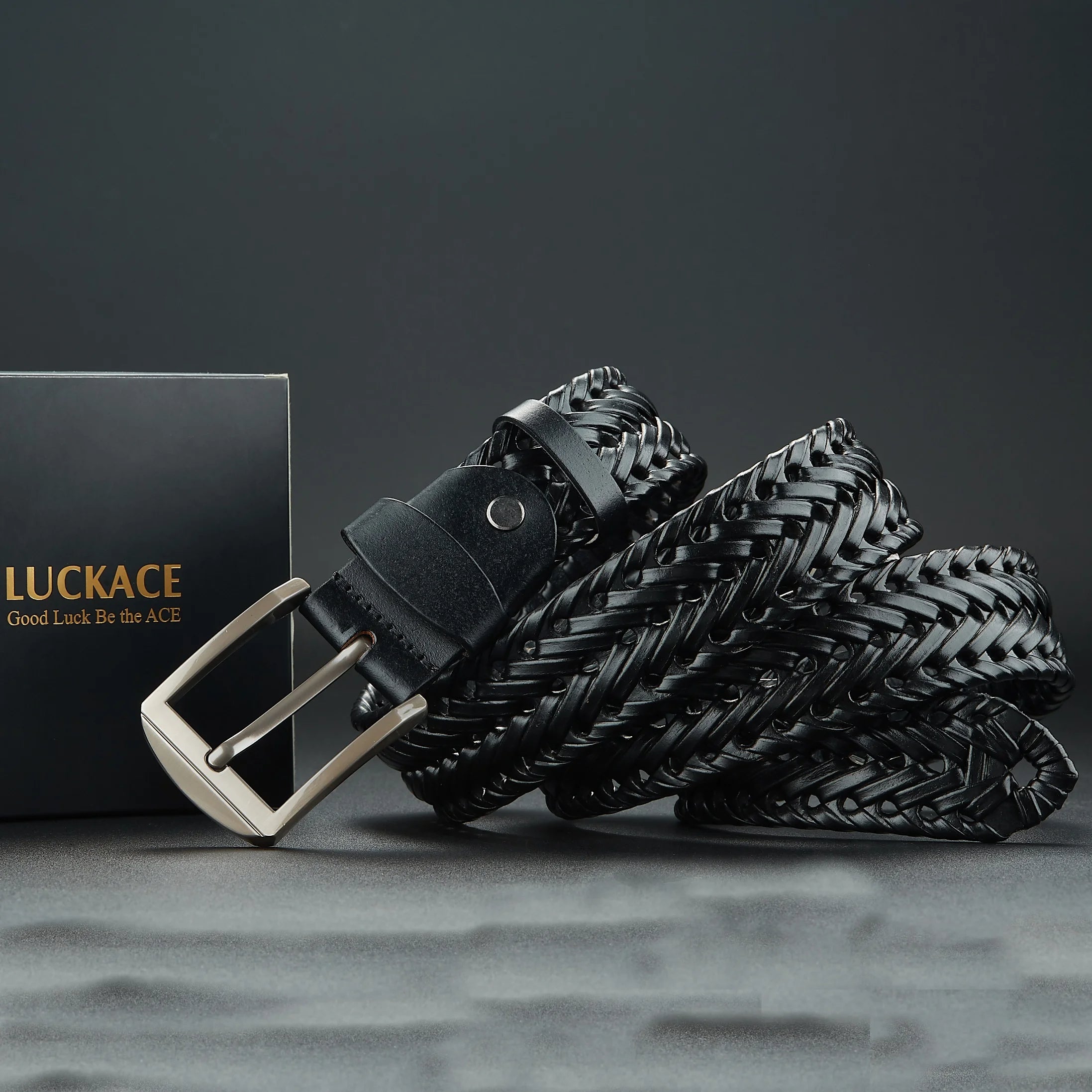 David Woven Leather Belt