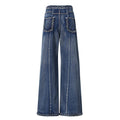 UrbanEase™ Women's Handmade Braided Wide Leg Jeans