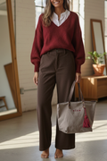 Pantalón de pana ancho marrón