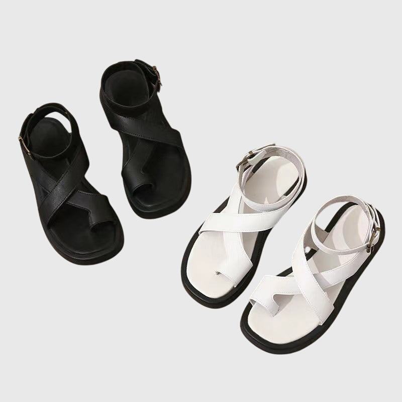 Abril | Sandalias ortopédicas con tira cruzada y hebilla