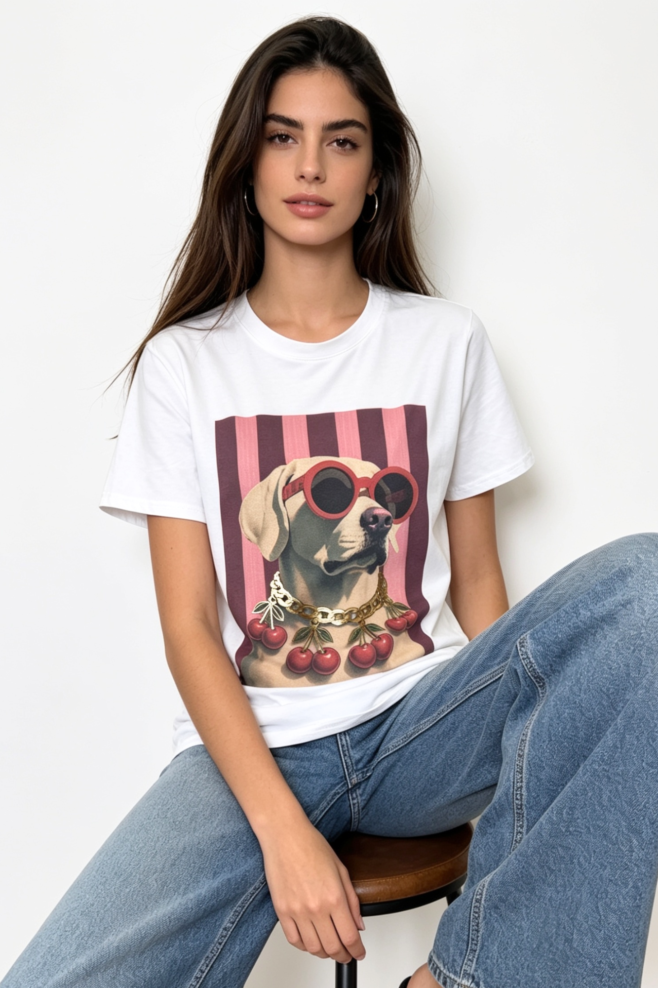 CAMISETA GALERY BLANCA DE RAYAS