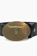 Cinturones de piel con hebilla estilo cowboy