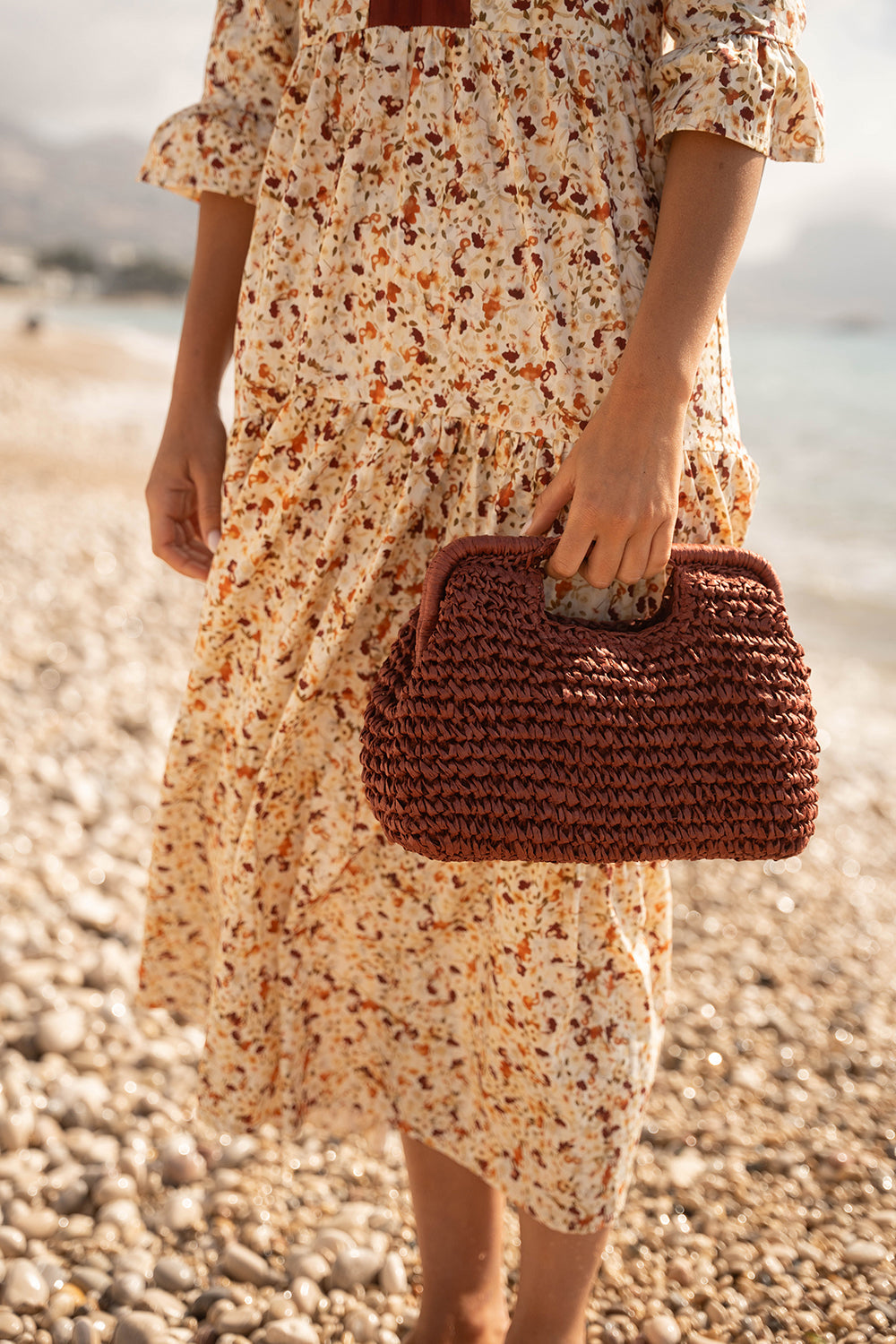 Cartera de rafia | Teja
