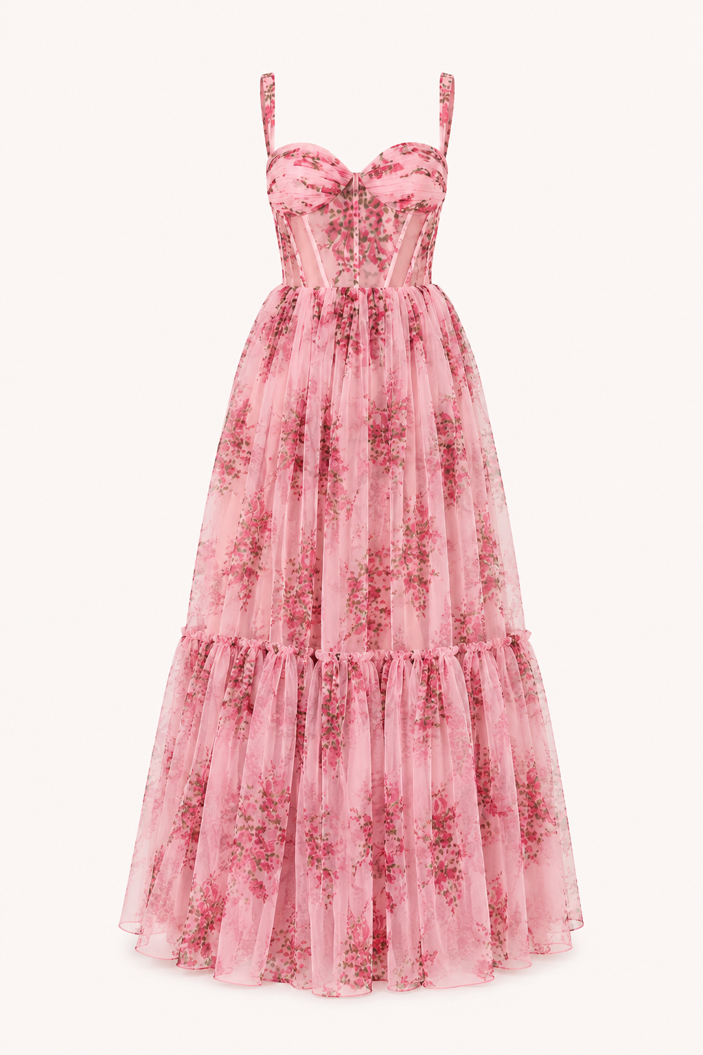 Vestido largo mujer estampado floral corset - Elira