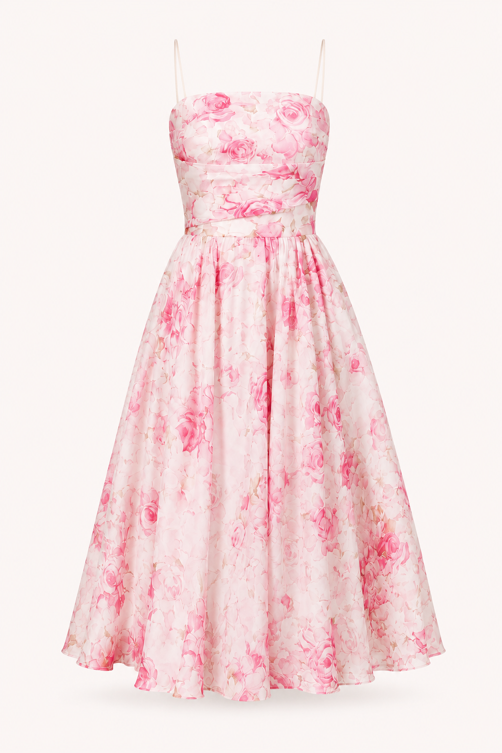 Vestido midi mujer floral estilo romántico - Elira