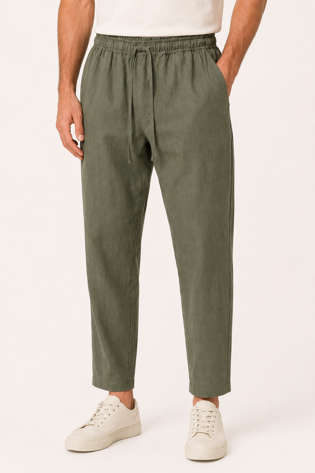 Pantalón casual lino hombre cintura elástica - Jannik