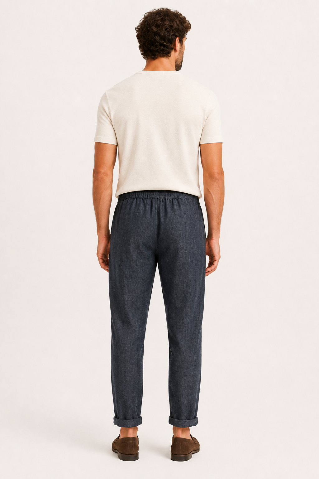 Pantalón lino cintura elástica hombre - Falk