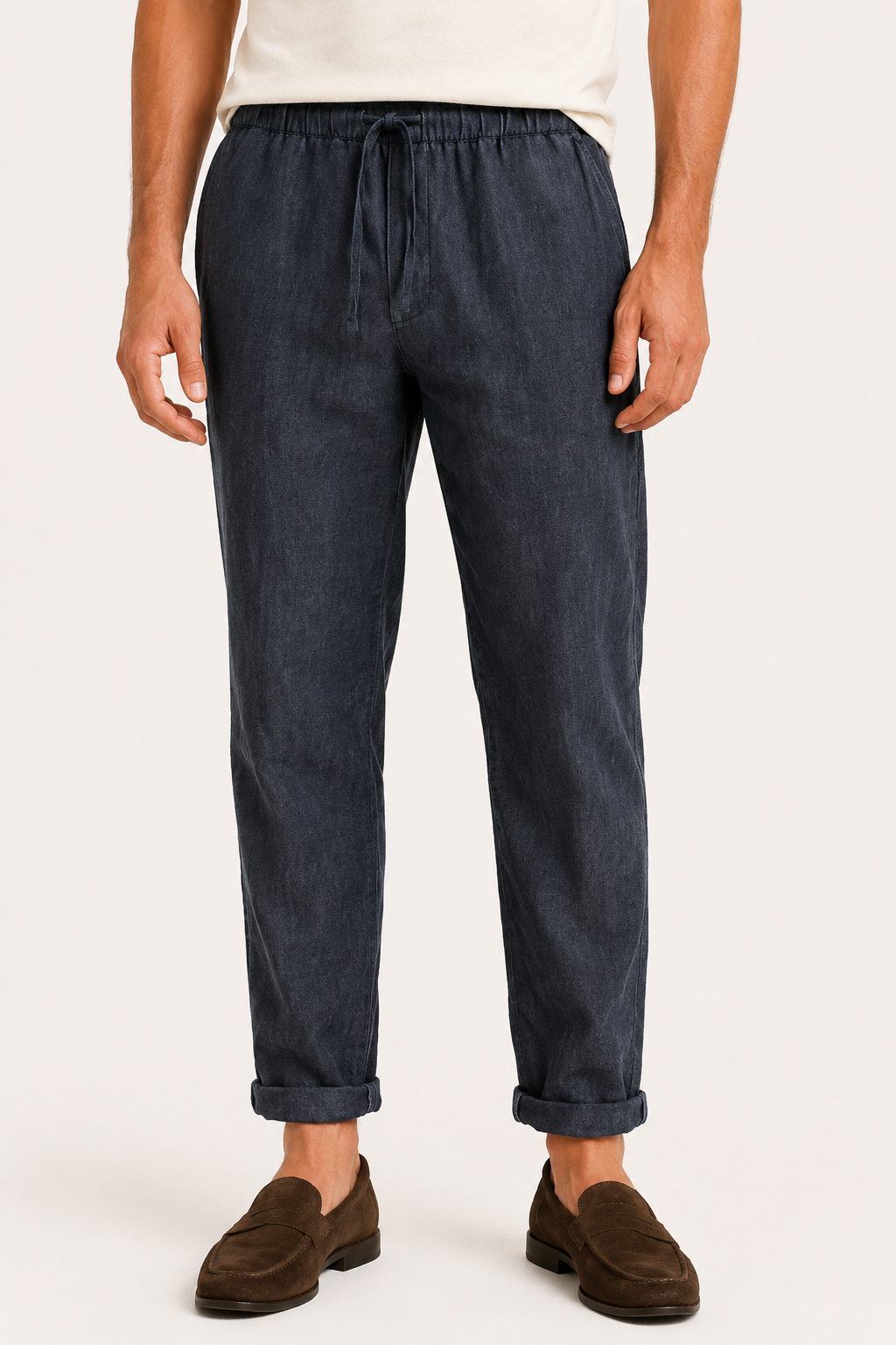 Pantalón lino cintura elástica hombre - Falk