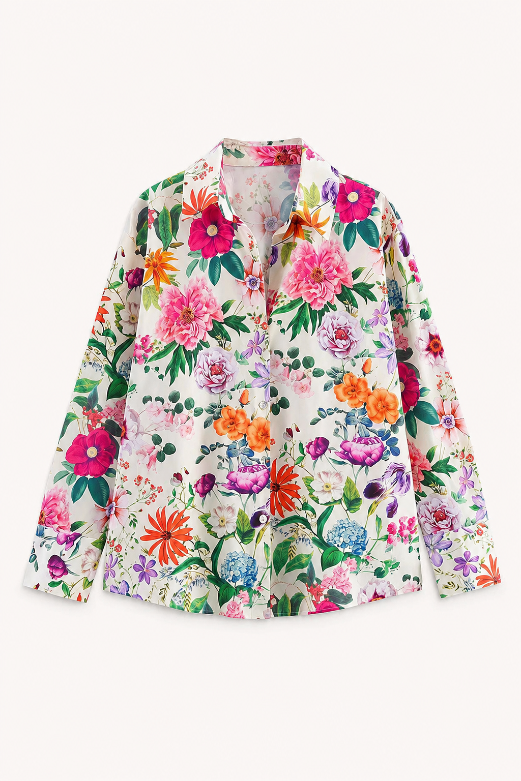 Blusa floral manga larga mujer - Katrin