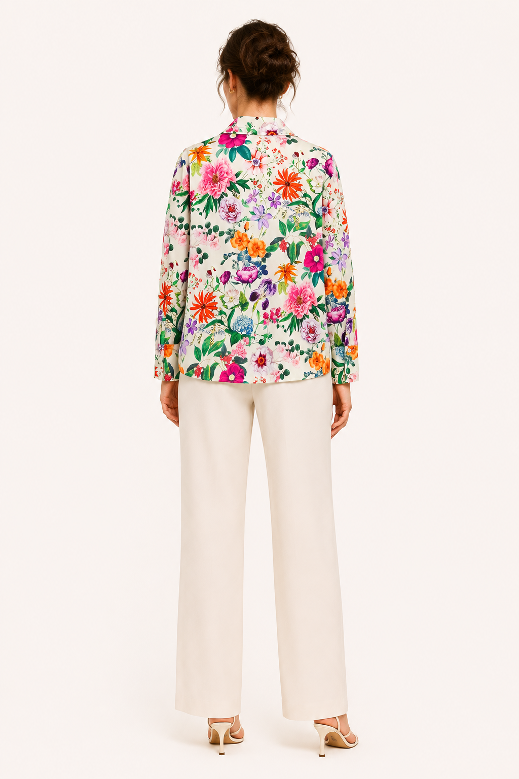 Blusa floral manga larga mujer - Katrin