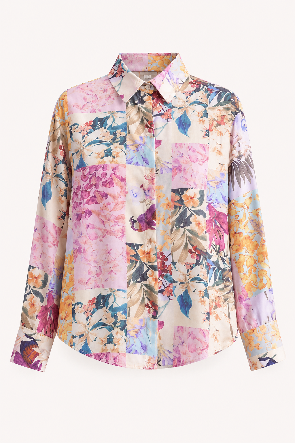 Blusa estampada manga larga mujer - Laura