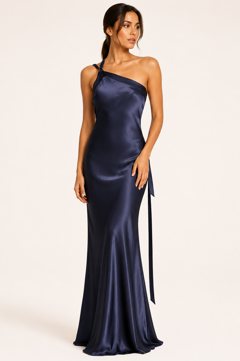 Vestido largo un hombro mujer asimétrico - Annelie