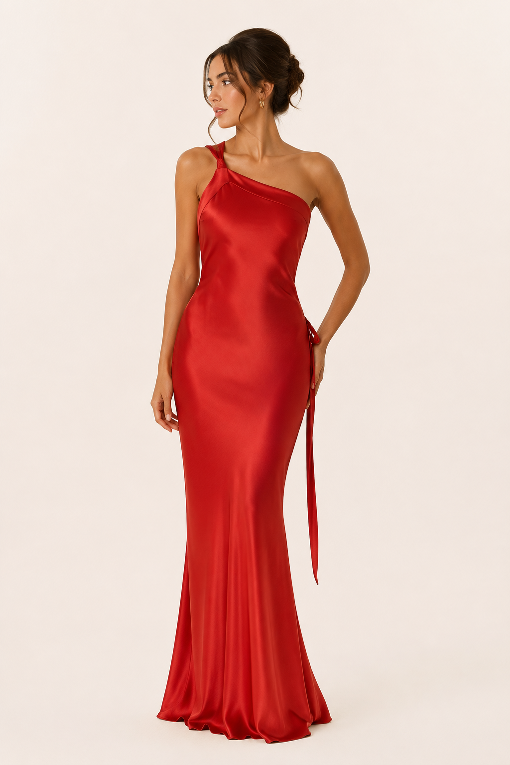 Vestido largo un hombro mujer asimétrico - Annelie