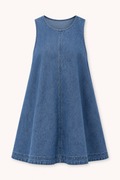 Vestido corto mujer denim sin mangas casual - Elske