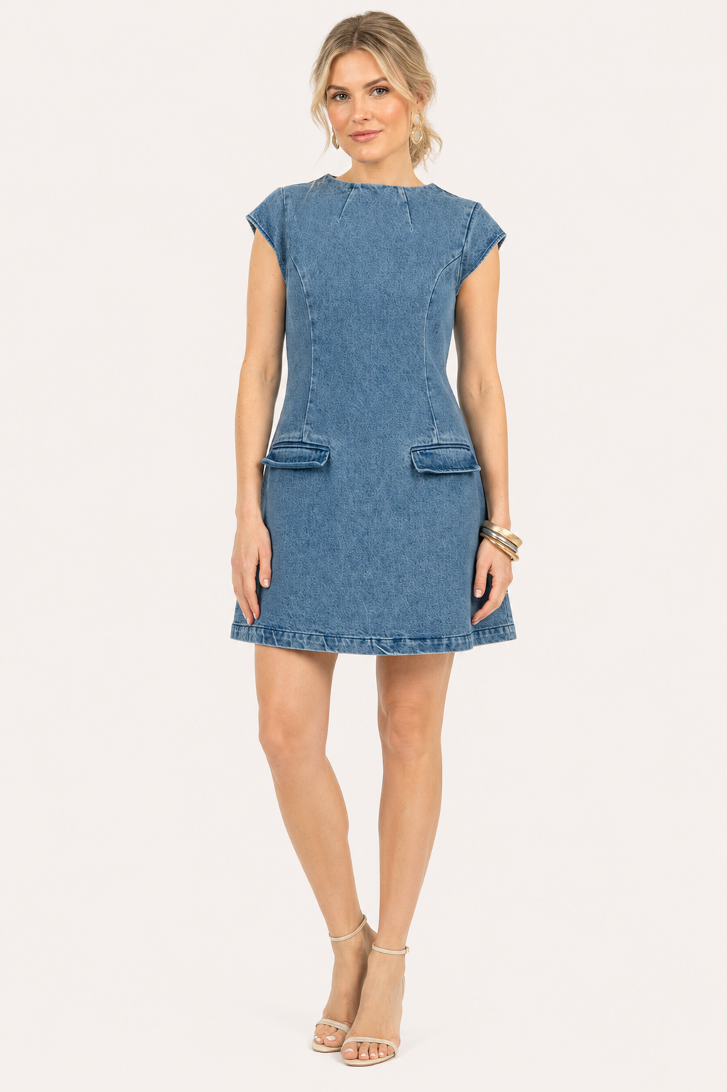 Vestido vaquero corto mujer manga corta - Loreen