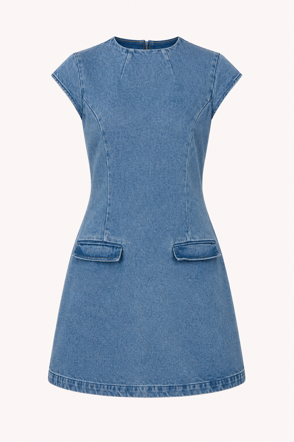 Vestido vaquero corto mujer manga corta - Loreen