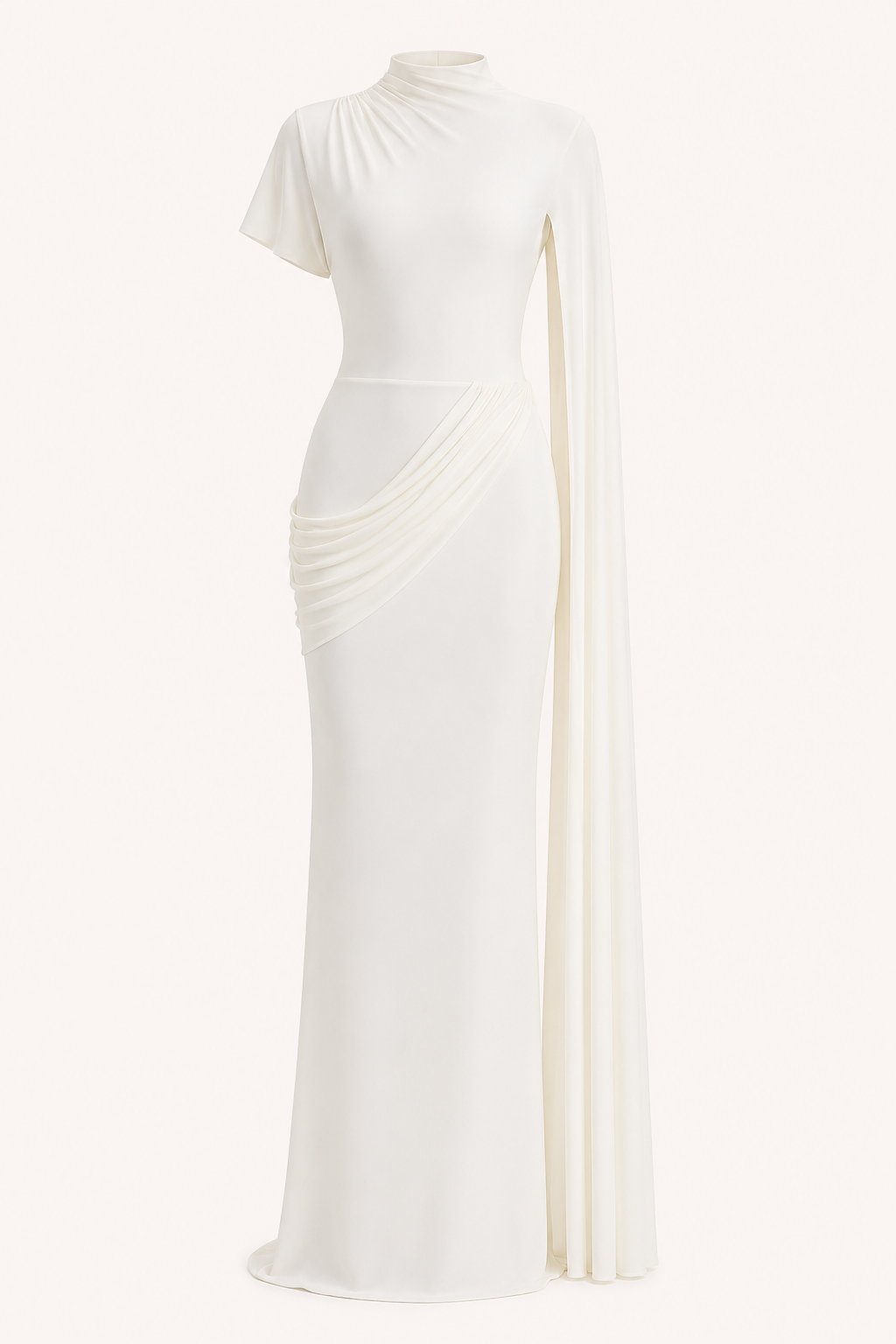 Vestido largo mujer gala elegante cuello alto - Mirna