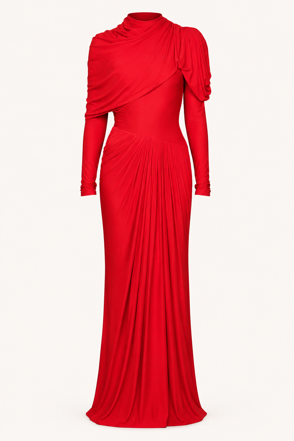 Vestido largo mujer elegante manga larga ajuste entallado - Sonhia