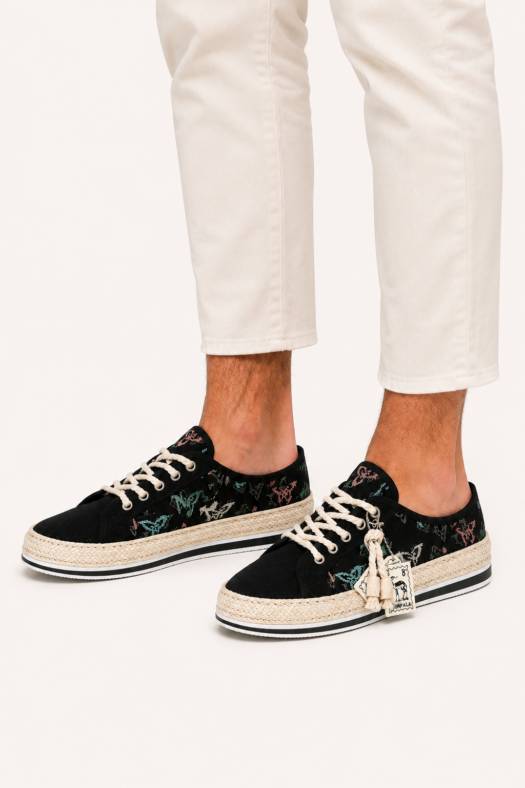 Zapatos hombre lona casual cordones suela yute - Dorian