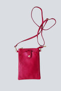 Bolso mini de piel fucsia