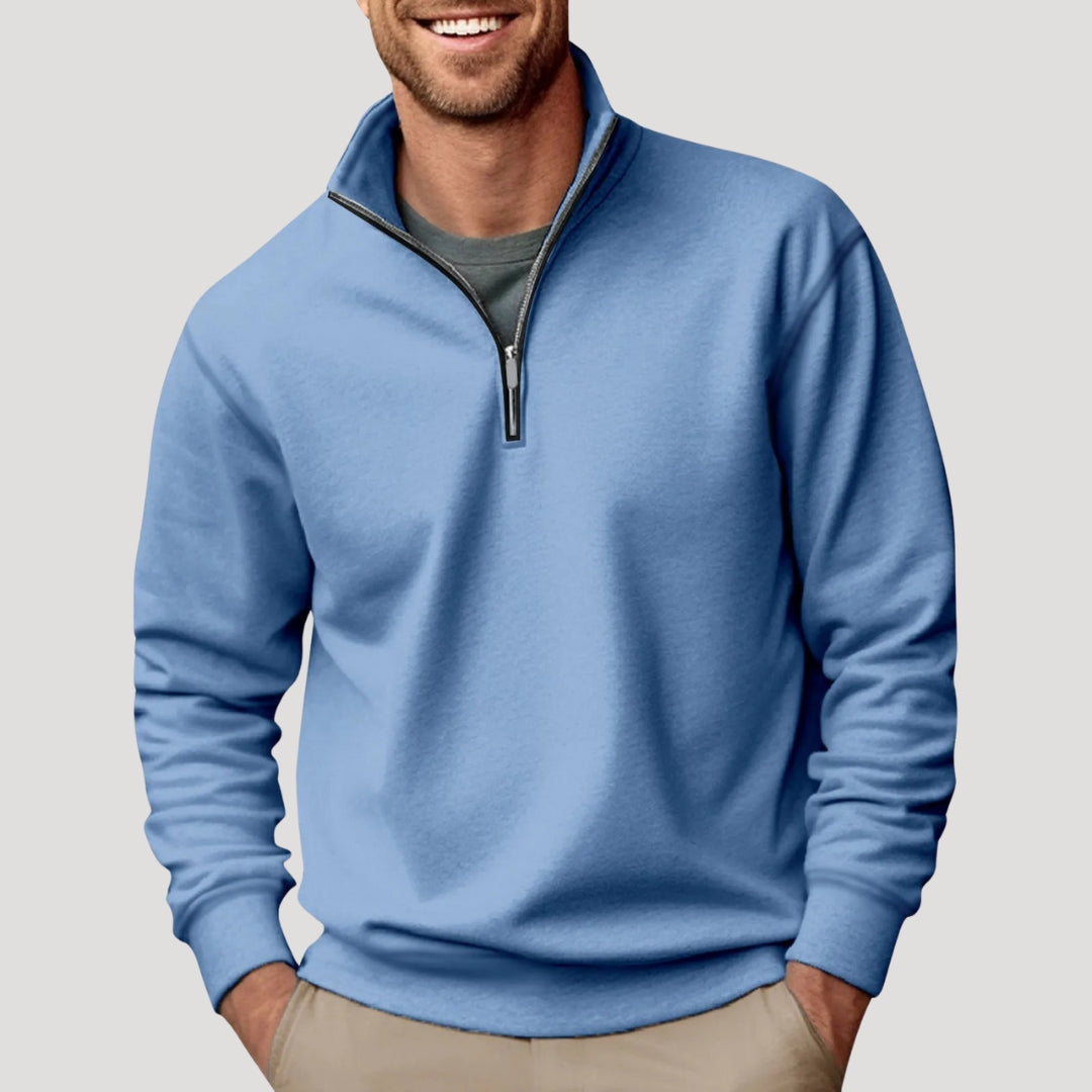 Renzo | Sudadera para hombre con cuello alto y media cremallera