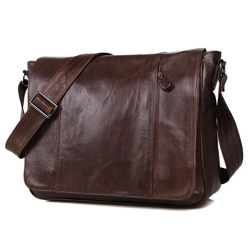 Leon Leather Messenger Bag