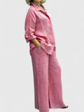 Delfina | Conjunto cómodo con camisa y pantalón amplio