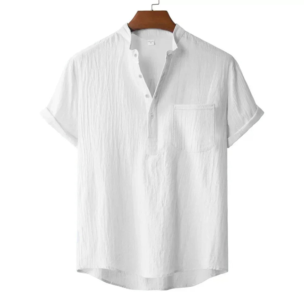 Kai Linen Henley T-Shirt