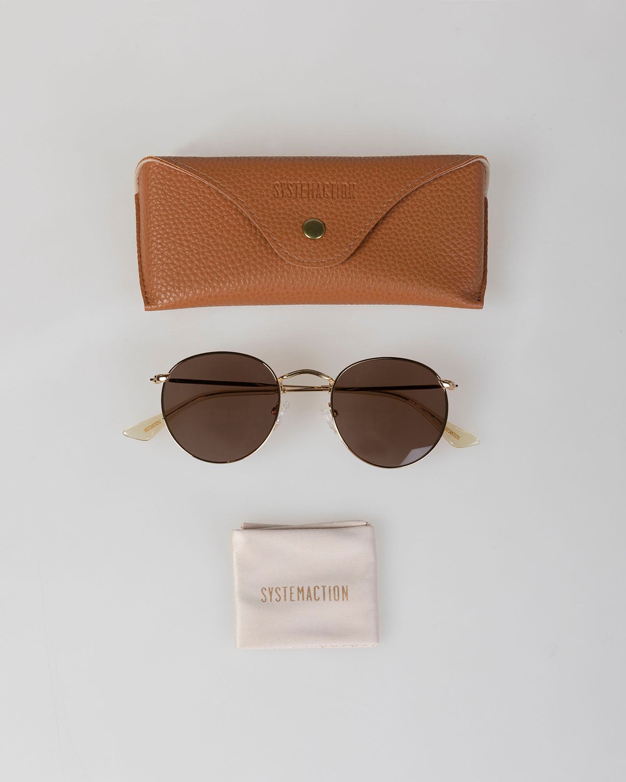 Gafas de Sol Oro con Lentes Marrones