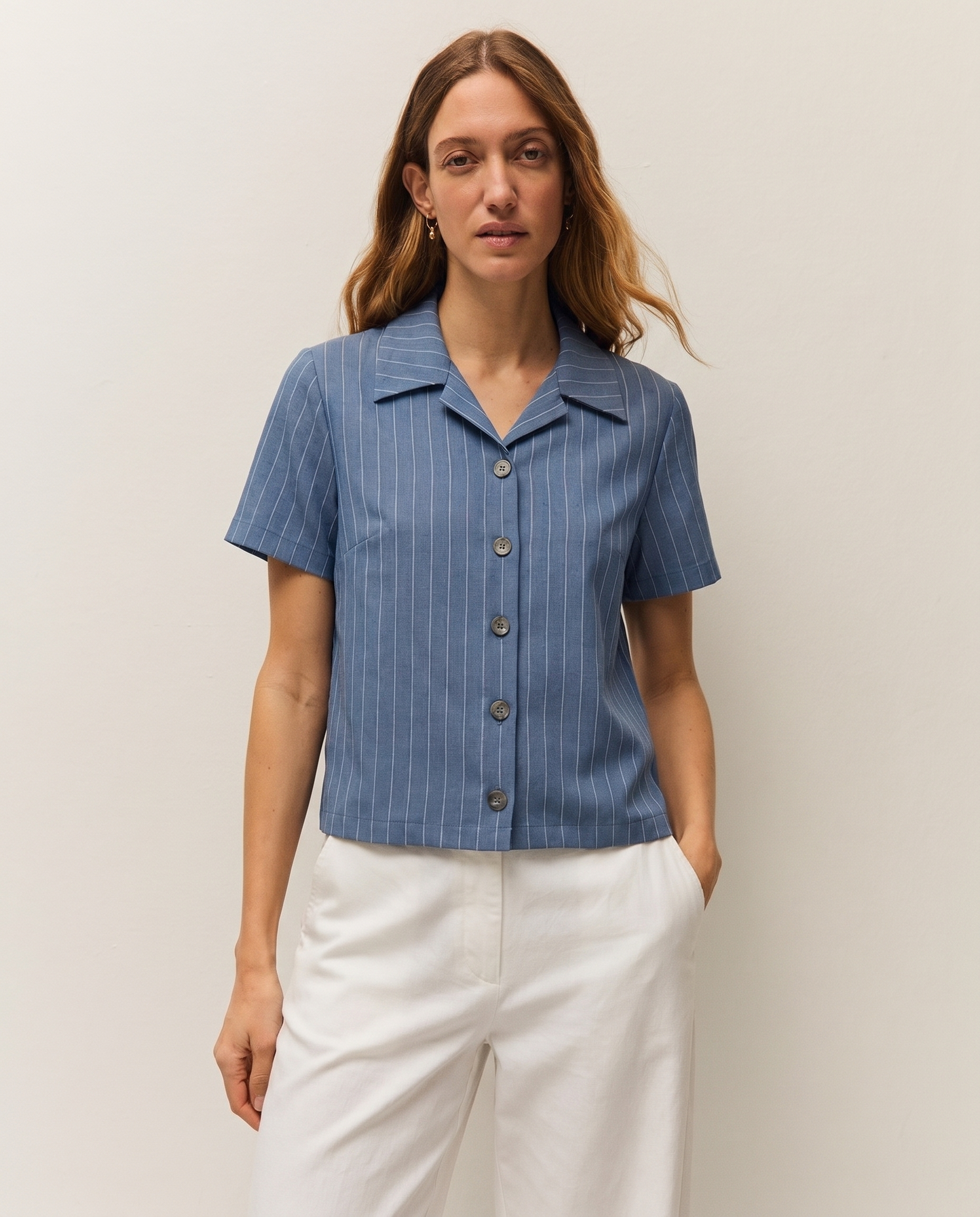 Camisa fluida raya diplomatica