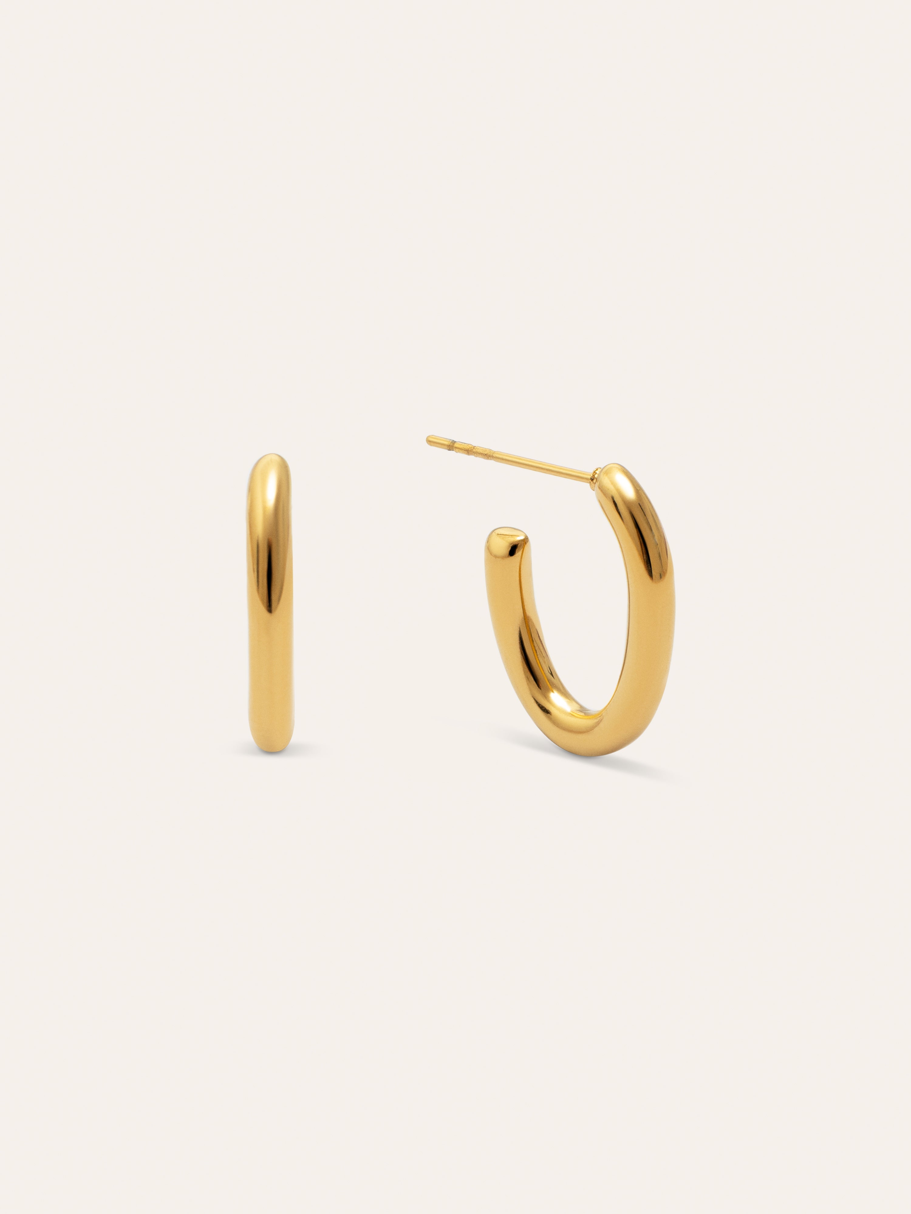 Pendientes Aro Bonnet Acero Baño Oro