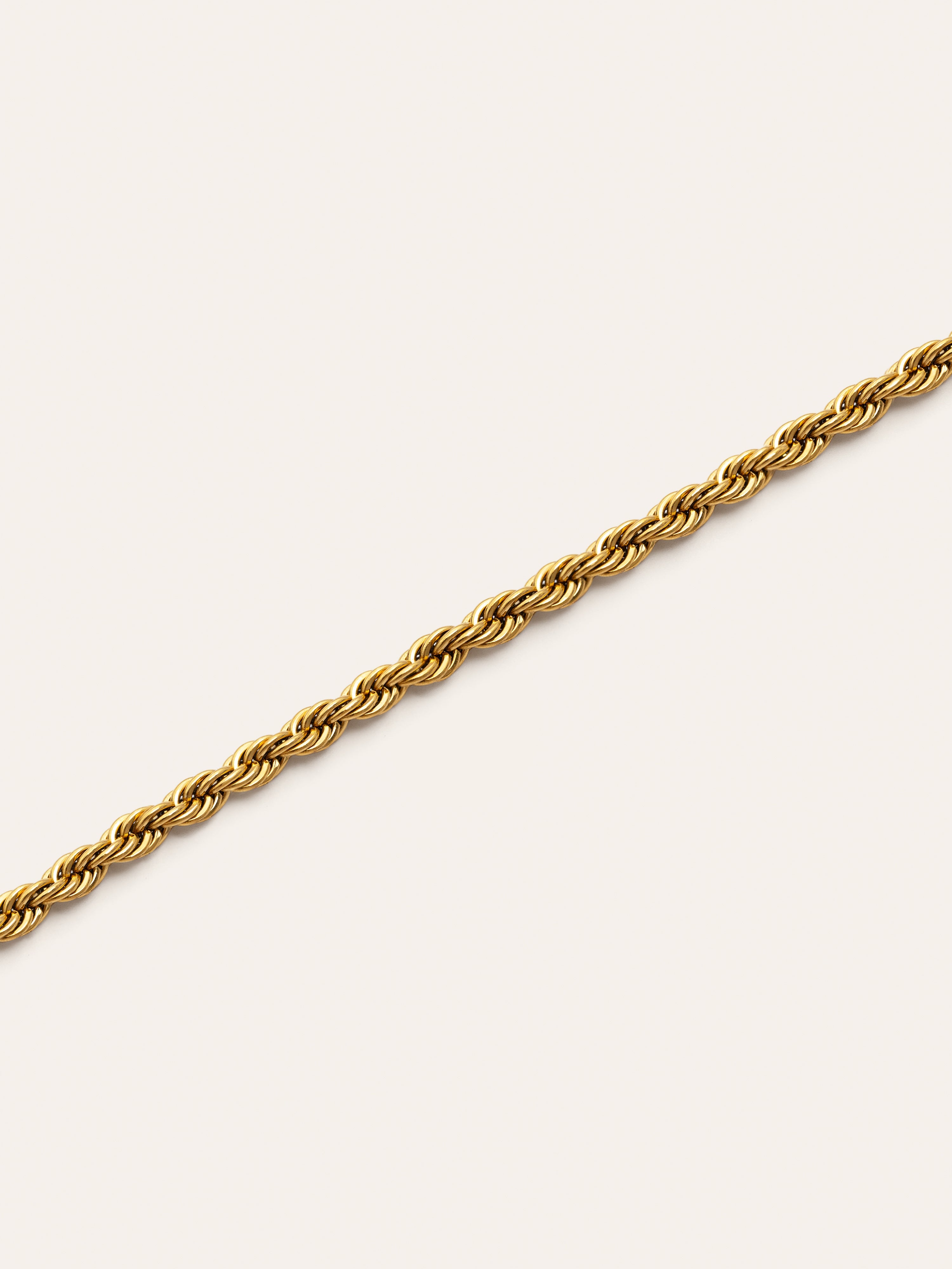 Pulsera Big Cord Acero Baño Oro