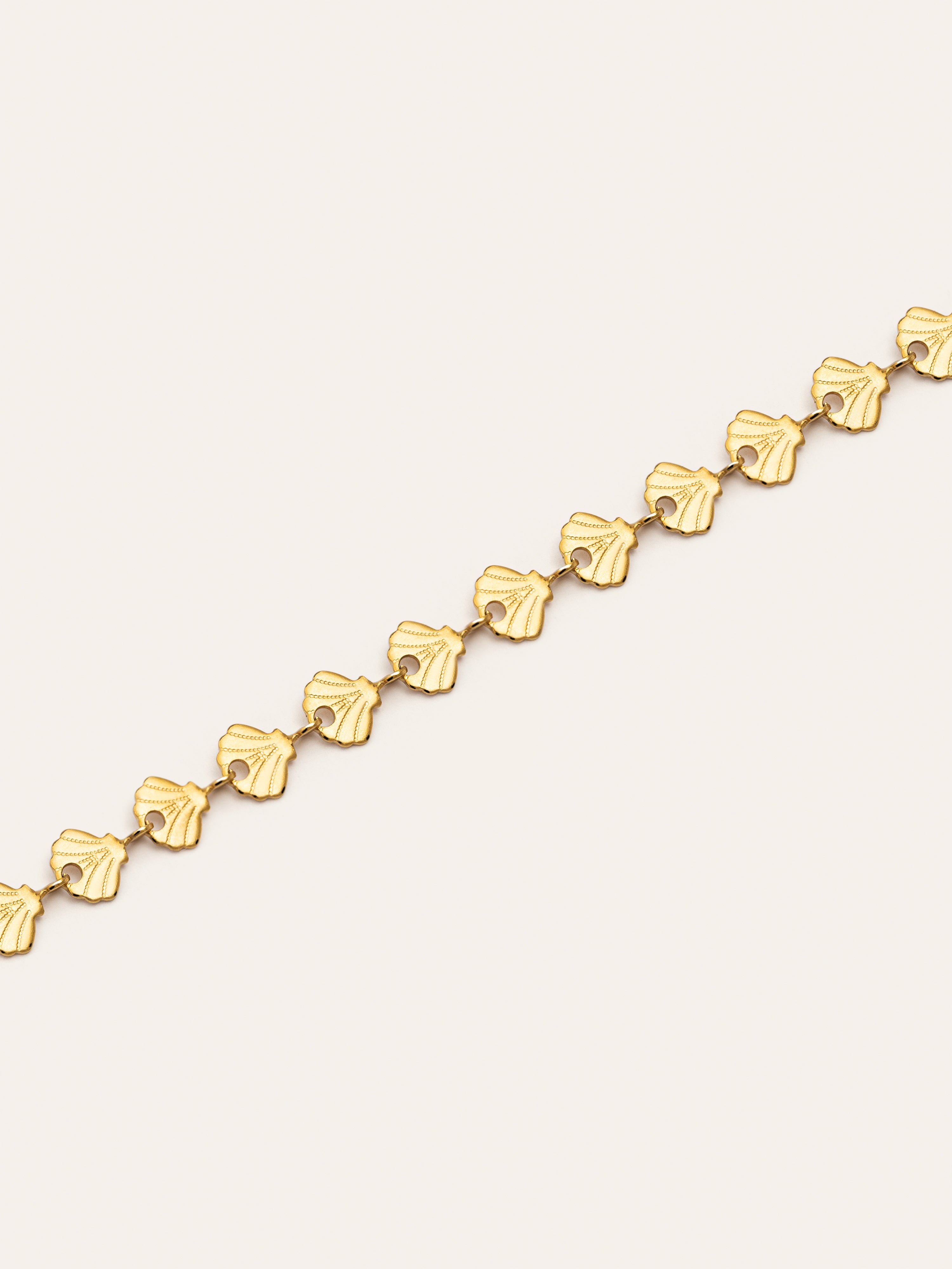 Pulsera Shells Acero Baño Oro