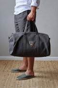 Bolso unisex gris oscuro fin de semana con opción de personalización