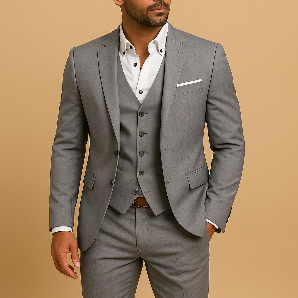 Dante | Traje de tres piezas para hombre y blazer recto