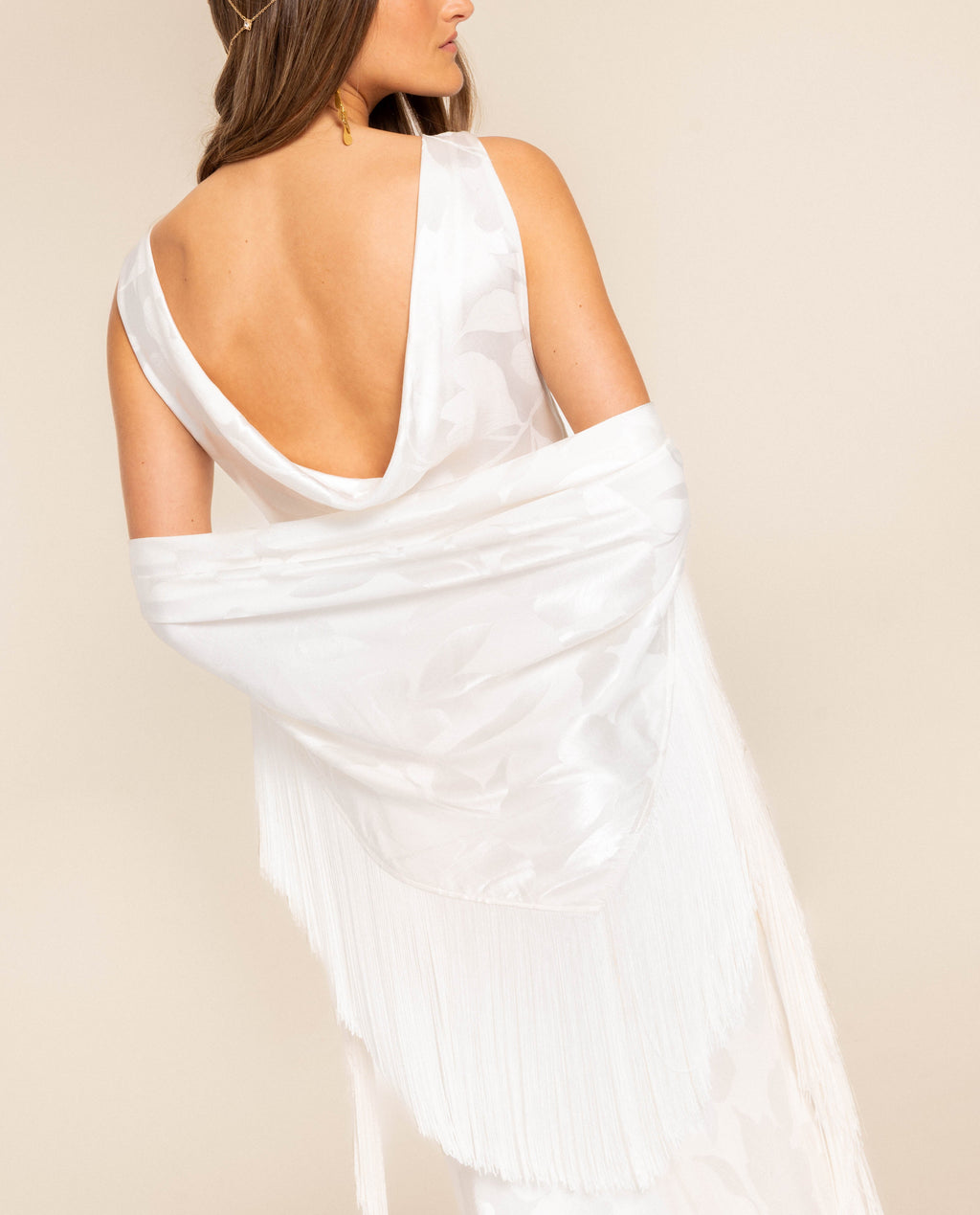 MANTÓN JACQUARD · BLANCO