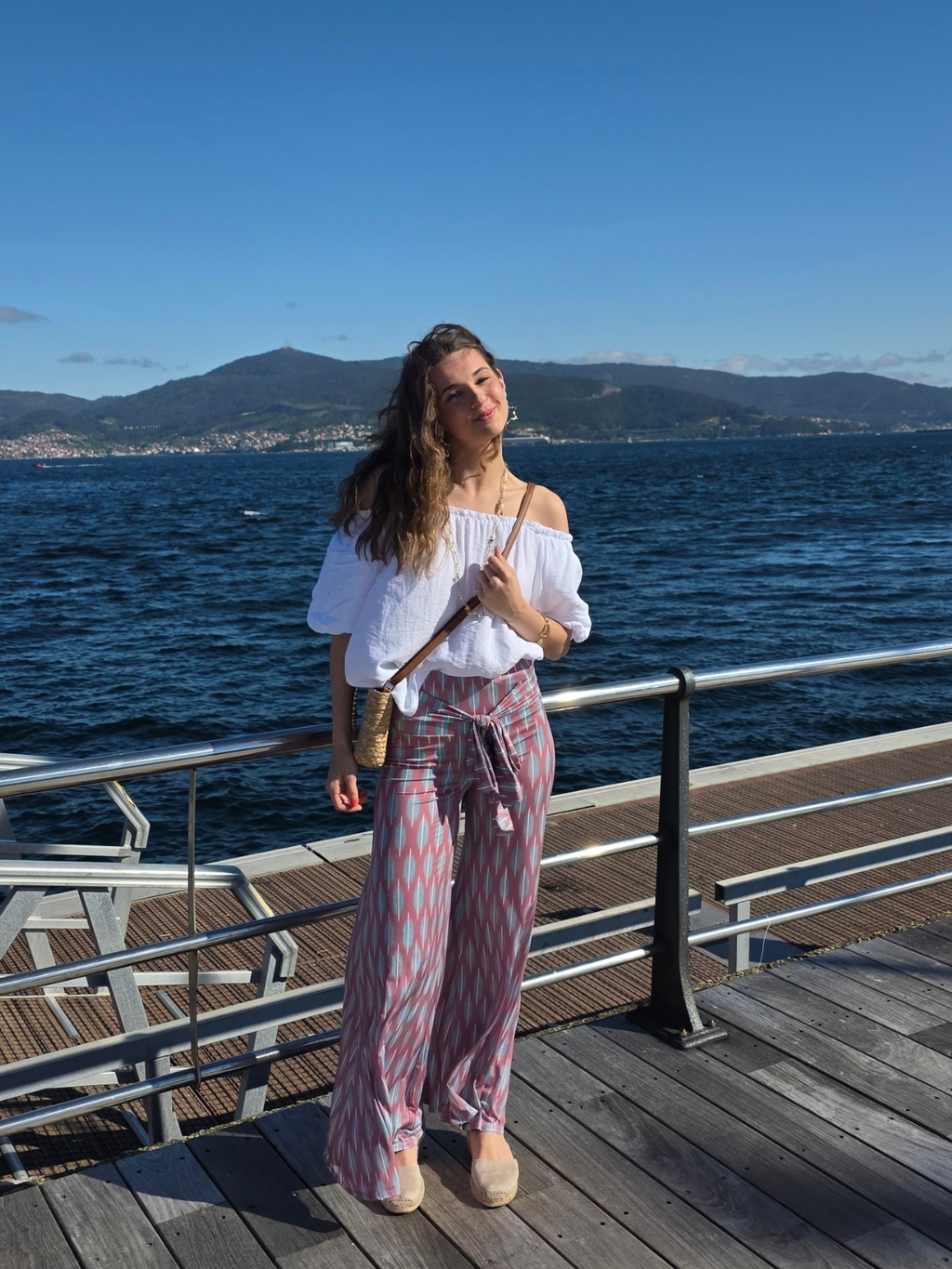 Pantalón Bandeau Estampado Rosa