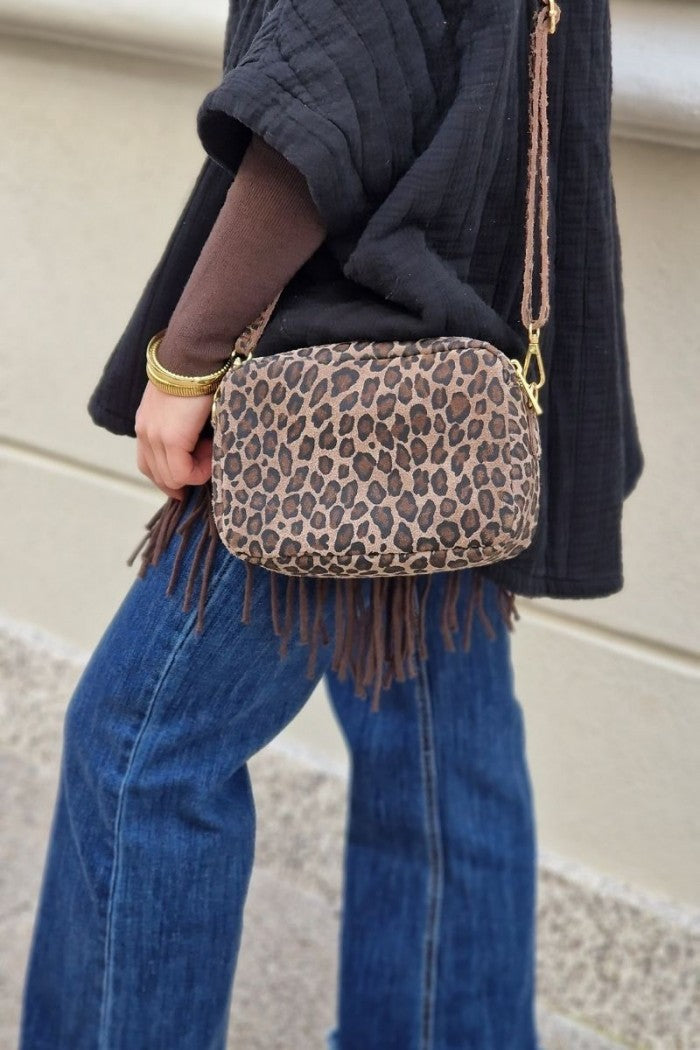 Bolso de piel animal print