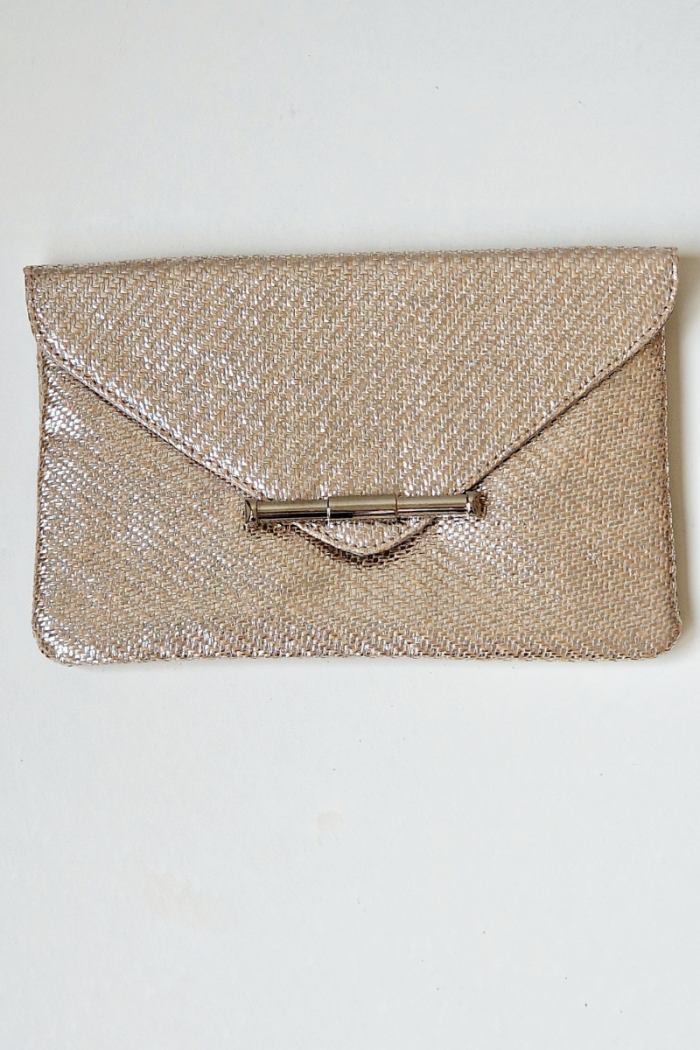 Bolso de fiesta plateado tipo sobre