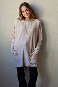 Jersey oversize bolsillos topo