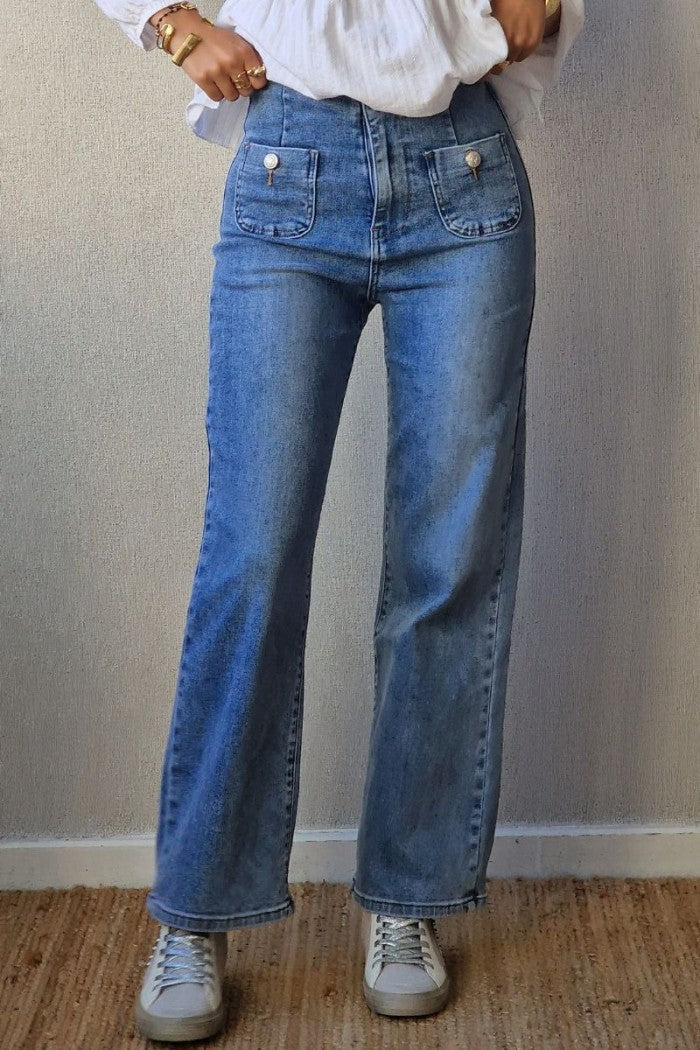 Pantalón Vaquero con Bolsillos Delanteros