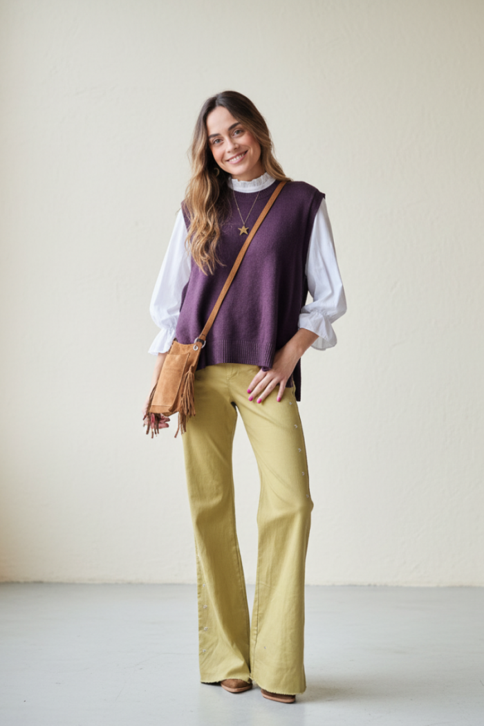 Pantalón con Estrellas Mostaza